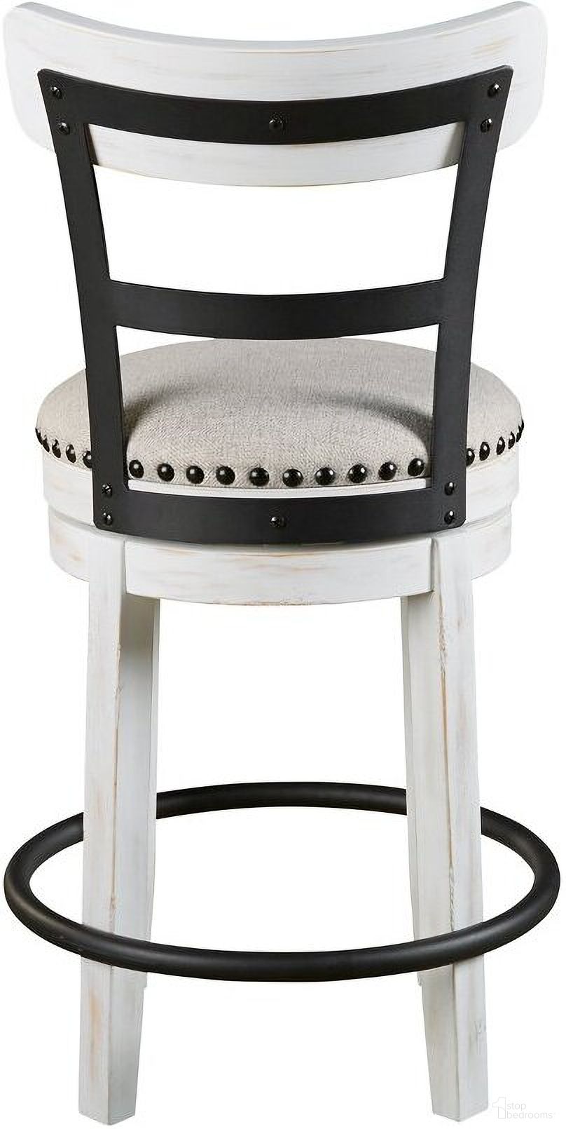 Valebeck Linen Upholstered Swivel Barstool by Ashley Furniture
