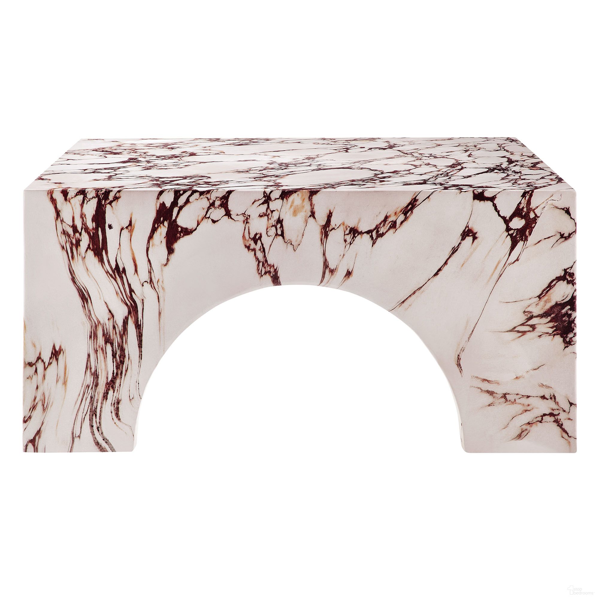The appearance of Valen Indoor - Outdoor Patio Arched Concrete Coffee Table In Red Marble designed by Modway in the modern / contemporary interior design. This red piece of furniture was selected by 1StopBedrooms from Valen Collection to add a touch of cosiness and style into your home. Sku: EEI-7097-RED. Material: Concrete.