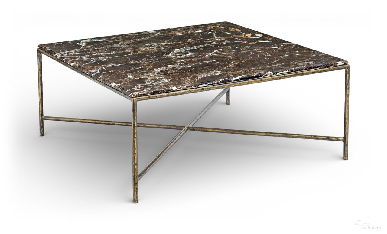 The appearance of Valen Marble and Iron Coffee Table In Brown designed by Meridian in the modern / contemporary interior design. This brown piece of furniture  was selected by 1StopBedrooms from Valen Collection to add a touch of cosiness and style into your home. Sku: 77002Brown-CT Box 1/2 (Top);77002Brown-CT Box 2/2 (Base). Material: Iron.