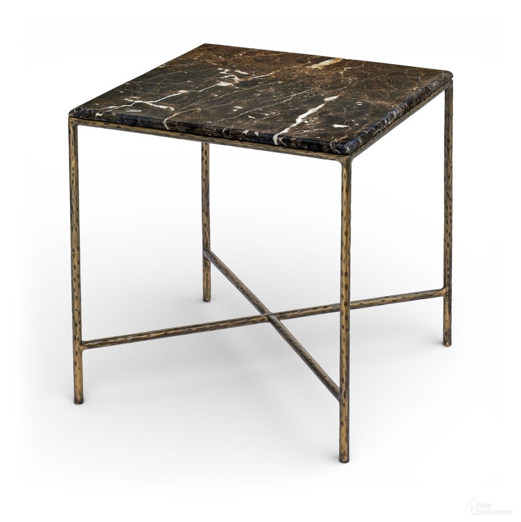 The appearance of Valen Marble and Iron End Table In Brown designed by Meridian in the modern / contemporary interior design. This brown piece of furniture  was selected by 1StopBedrooms from Valen Collection to add a touch of cosiness and style into your home. Sku: 77002Brown-ET Box 1/2 (Top);77002Brown-ET Box 2/2 (Base). Material: Iron.