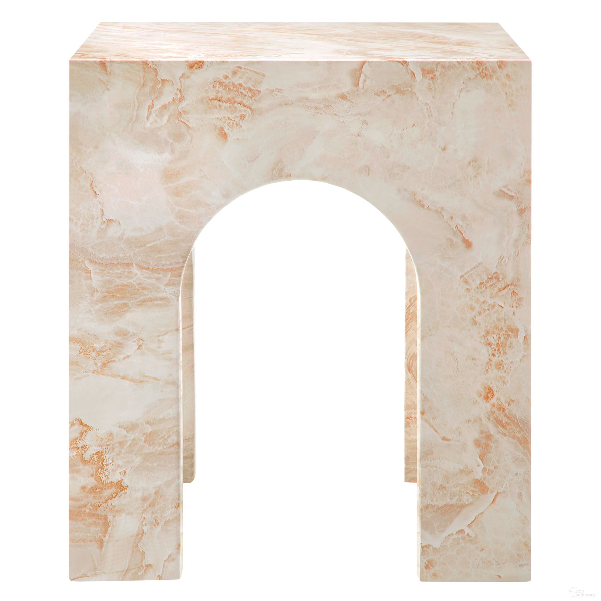 The appearance of Valen Square Indoor - Outdoor Patio Arched Concrete Side Table In Honey Onyx designed by Modway in the modern / contemporary interior design. This honey onyx piece of furniture was selected by 1StopBedrooms from Valen Collection to add a touch of cosiness and style into your home. Sku: EEI-7098-HYX. Material: Concrete.