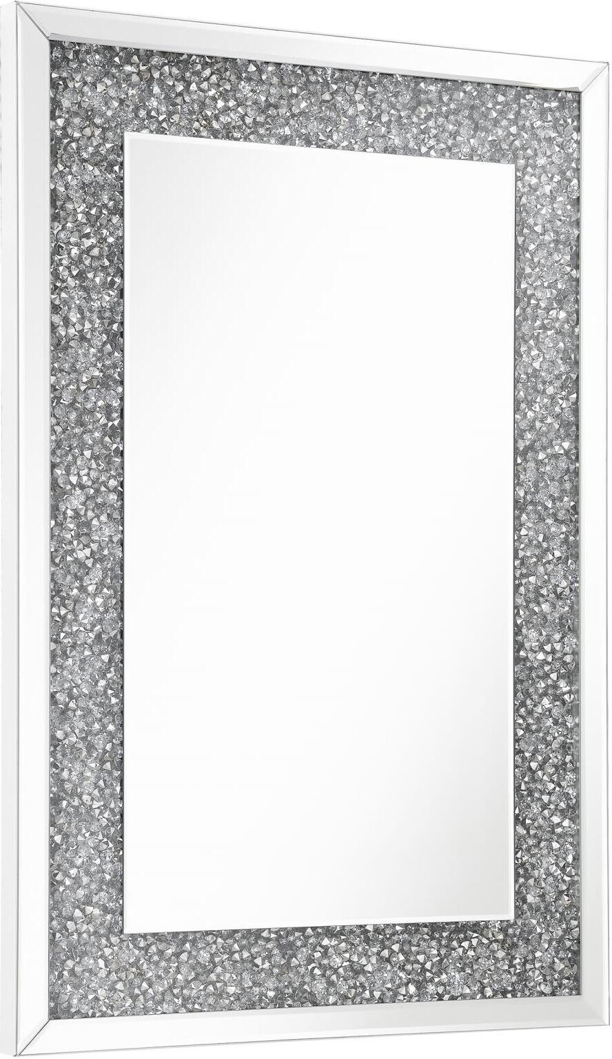 Rhinestone encrusted wall mirror