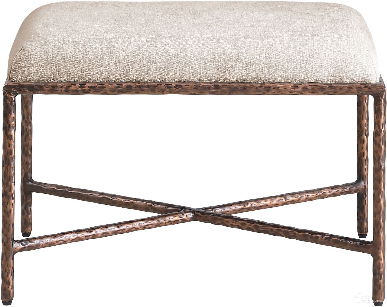 The appearance of Valley Chenille Fabric Bench In Beige and Bronze designed by Meridian in the modern / contemporary interior design. This beige and bronze piece of furniture was selected by 1StopBedrooms from Valley Collection to add a touch of cosiness and style into your home. Sku: 22063Beige. Material: Chenille.
