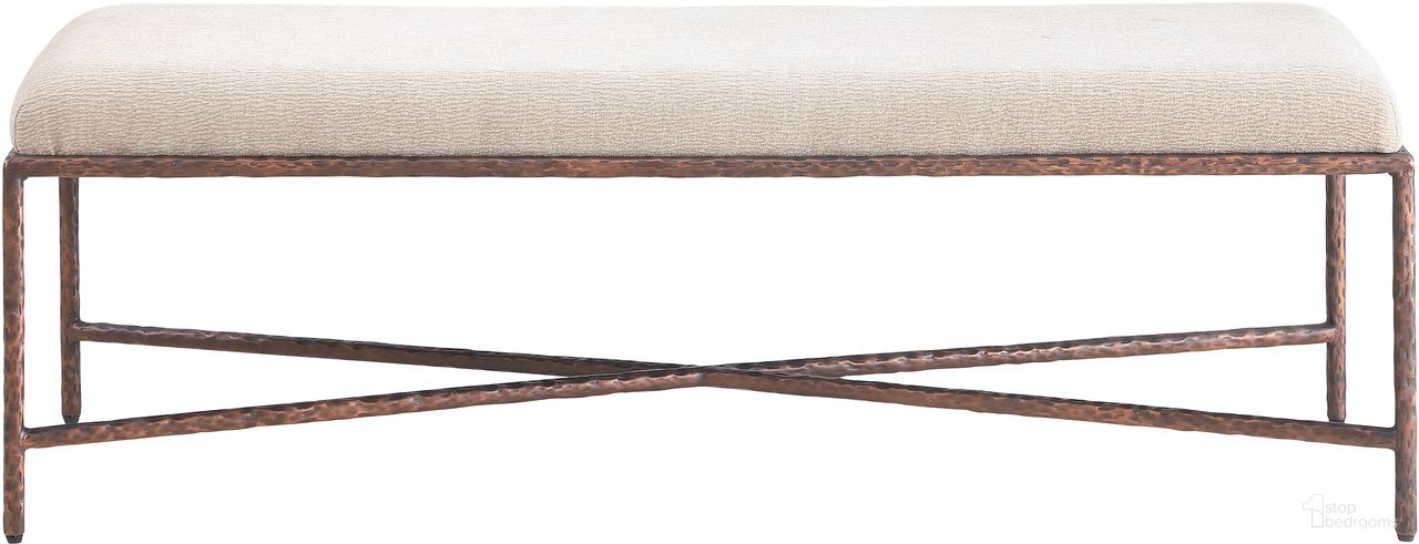 The appearance of Valley Chenille Fabric Bench In Beige and Bronze designed by Meridian in the modern / contemporary interior design. This beige and bronze piece of furniture  was selected by 1StopBedrooms from Valley Collection to add a touch of cosiness and style into your home. Sku: 22066Beige. Material: Chenille.