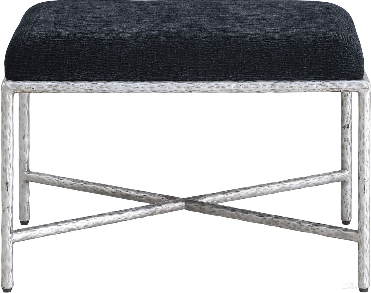 The appearance of Valley Chenille Fabric Bench In Silver and Black designed by Meridian in the modern / contemporary interior design. This silver and black piece of furniture was selected by 1StopBedrooms from Valley Collection to add a touch of cosiness and style into your home. Sku: 22062Black. Material: Chenille.