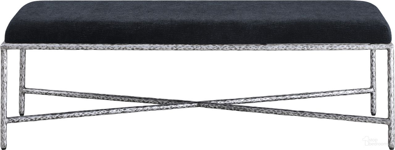 The appearance of Valley Chenille Fabric Bench In Silver and Black designed by Meridian in the modern / contemporary interior design. This silver and black piece of furniture was selected by 1StopBedrooms from Valley Collection to add a touch of cosiness and style into your home. Sku: 22065Black. Material: Chenille.