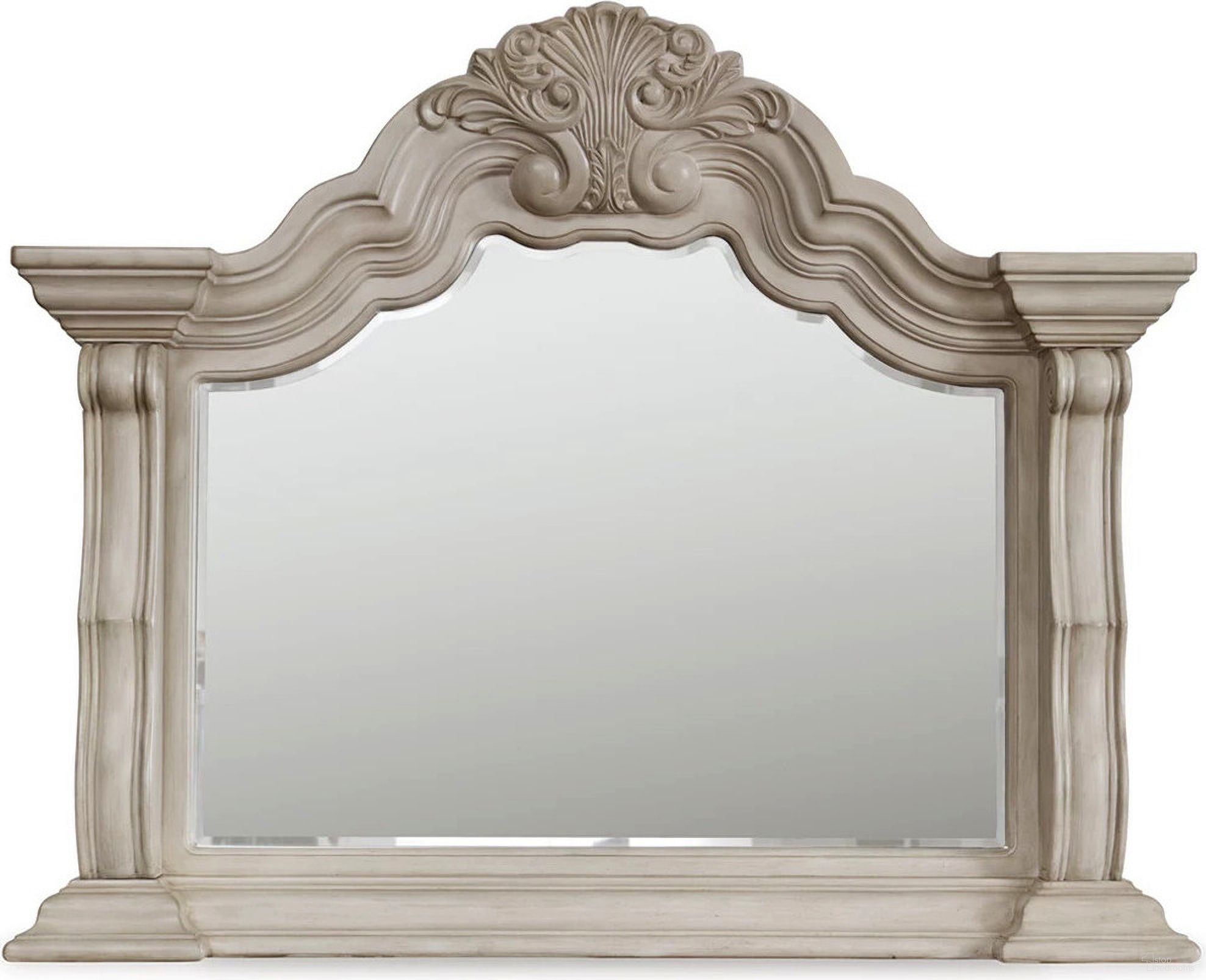 The appearance of Valleymont Bedroom Mirror In Antique White designed by Signature Design by Ashley in the traditional interior design. This antique white piece of furniture  was selected by 1StopBedrooms from Valleymont Collection to add a touch of cosiness and style into your home. Sku: NCB948-36. Material: Glass.