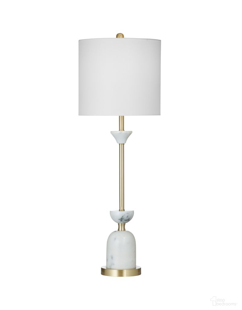 Vallhalla Table Lamp In White and Gold