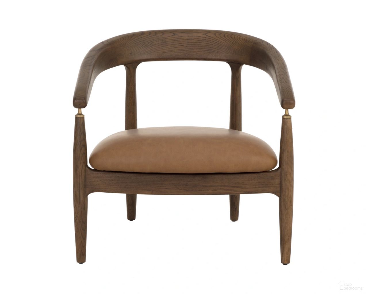 Valmont Lounge Chair In Milliken Cognac