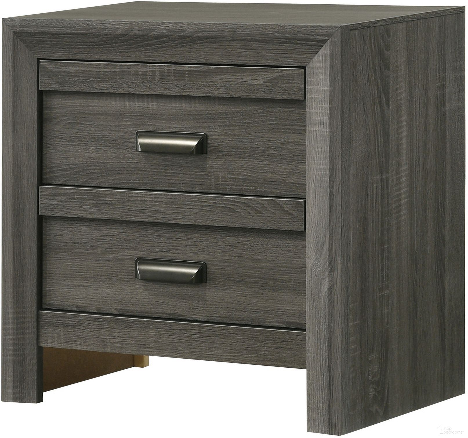 The appearance of Valor Night Stand In Grey designed by Crown Mark in the transitional interior design. This grey piece of furniture was selected by 1StopBedrooms from Valor Collection to add a touch of cosiness and style into your home. Sku: B9335-2. Material: MDF.