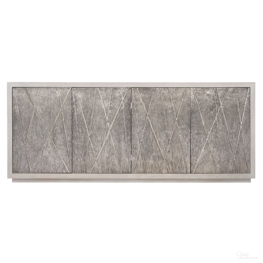 The appearance of Valora Credenza In Weathered Greige designed by Bernhardt in the transitional interior design. This weathered greige piece of furniture was selected by 1StopBedrooms from Valora Collection to add a touch of cosiness and style into your home. Sku: 396870. Material: Wood.