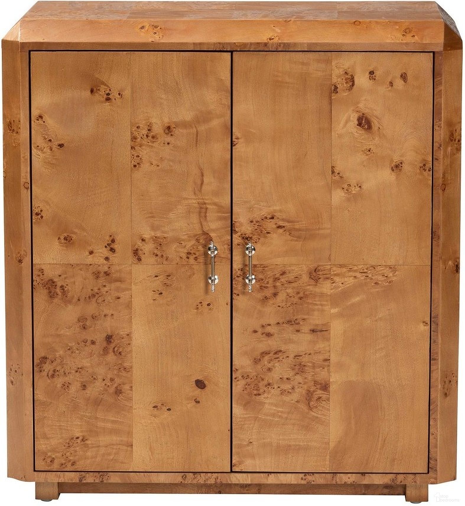 The appearance of Valora Natural Wood 2-Door Console Cabinet In Mappa Burl designed by Baxton Studio in the modern / contemporary interior design. This mappa burl piece of furniture was selected by 1StopBedrooms from Valora Collection to add a touch of cosiness and style into your home. Sku: SVN-1308B-Natural Burl-Nebu-2DR-Cabinet. Material: Burl Veneer.