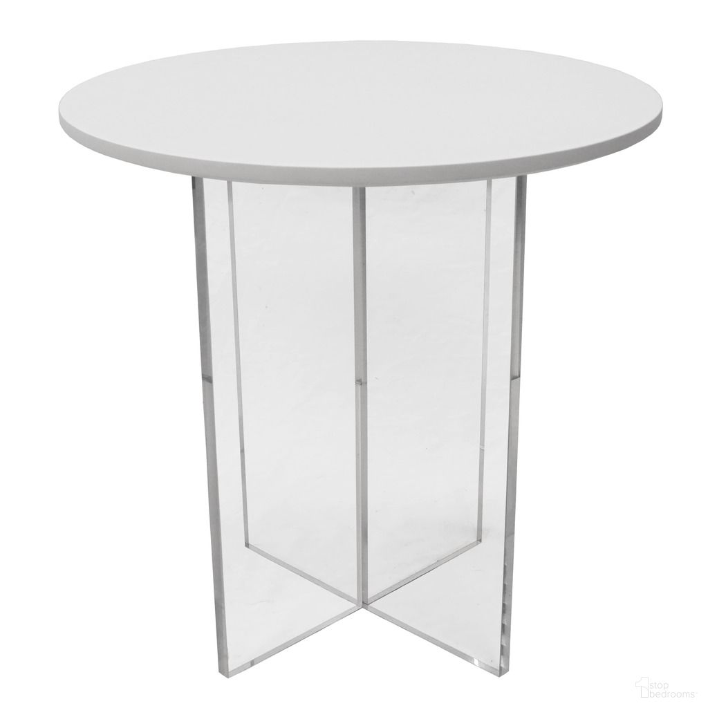 The appearance of Valore 20 Inch Acrylic Side Table In White designed by LeisureMod in the modern / contemporary interior design. This white piece of furniture  was selected by 1StopBedrooms from Valore Collection to add a touch of cosiness and style into your home. Sku: VST20W-S. Material: MDF.