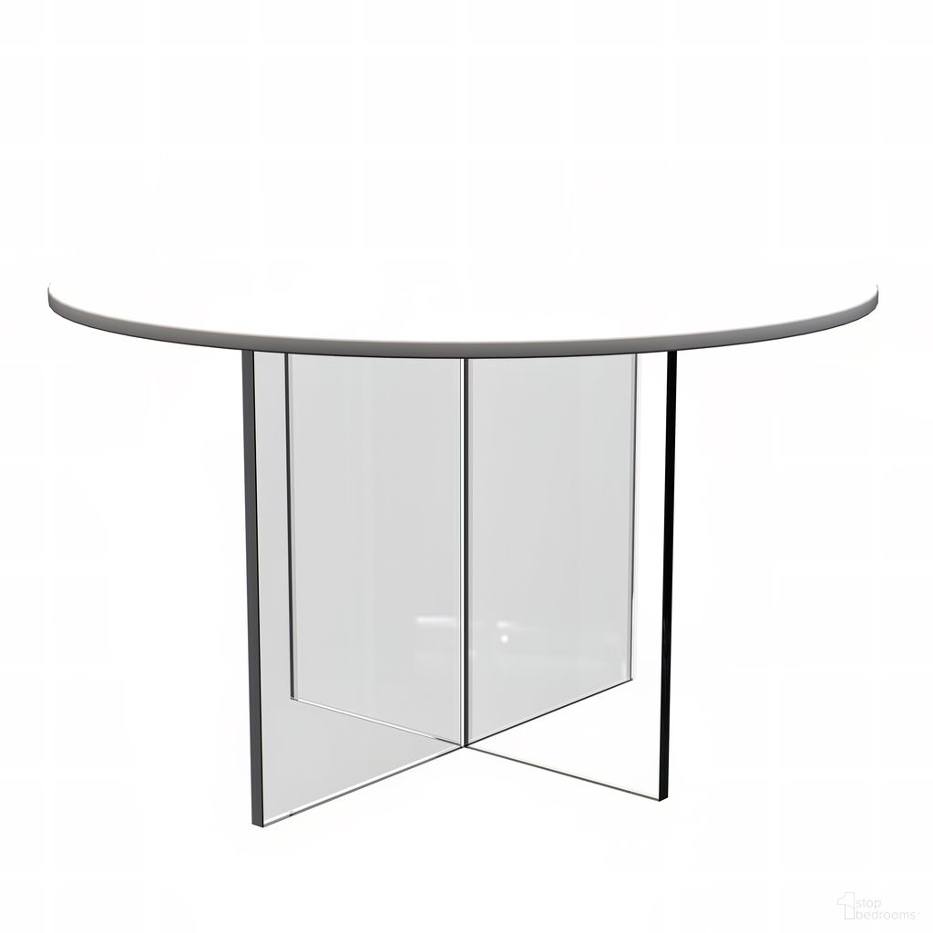 The appearance of Valore Acrylic Coffe Table with White Top designed by LeisureMod in the modern / contemporary interior design. This white piece of furniture  was selected by 1StopBedrooms from Valore Collection to add a touch of cosiness and style into your home. Sku: VCT28W. Material: MDF.
