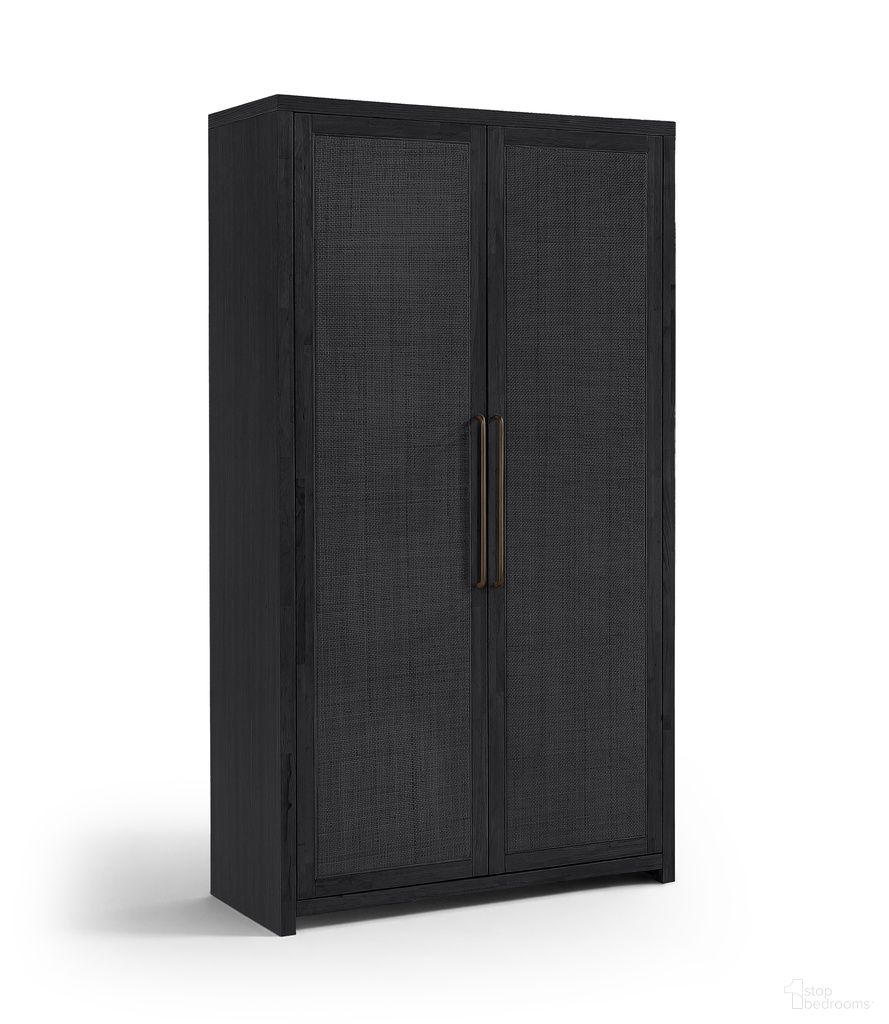 The appearance of Vana Solid Wood Storage Cabinet In Black designed by Meridian in the modern / contemporary interior design. This black piece of furniture was selected by 1StopBedrooms from Vana Collection to add a touch of cosiness and style into your home. Sku: 77050Black. Material: Cane.