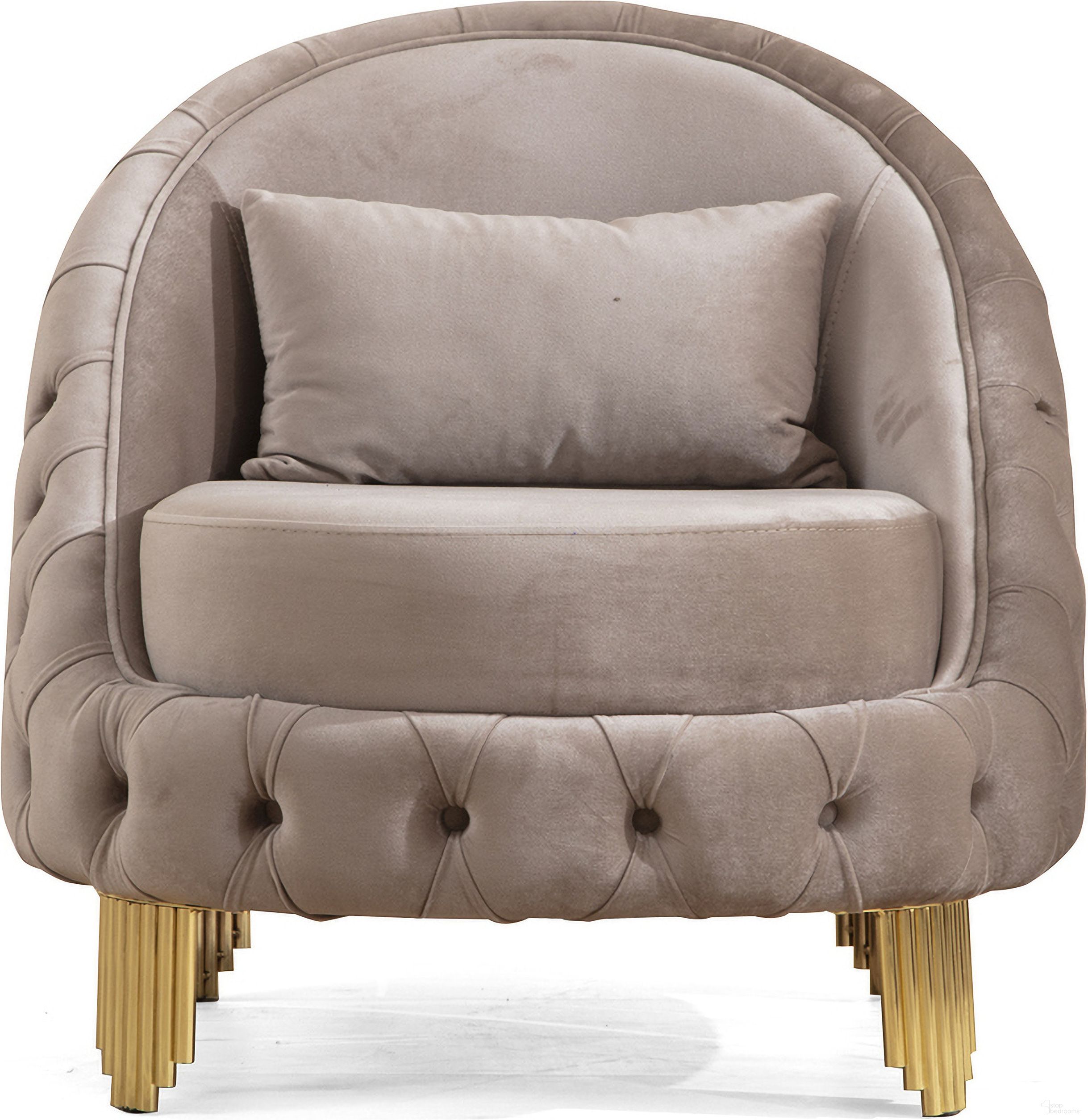 The appearance of Vanessa Chair Made with Wood In Taupe designed by Galaxy Home Furnishings in the transitional interior design. This taupe piece of furniture was selected by 1StopBedrooms from Vanessa Collection to add a touch of cosiness and style into your home. Sku: 698781276105. Material: Wood.