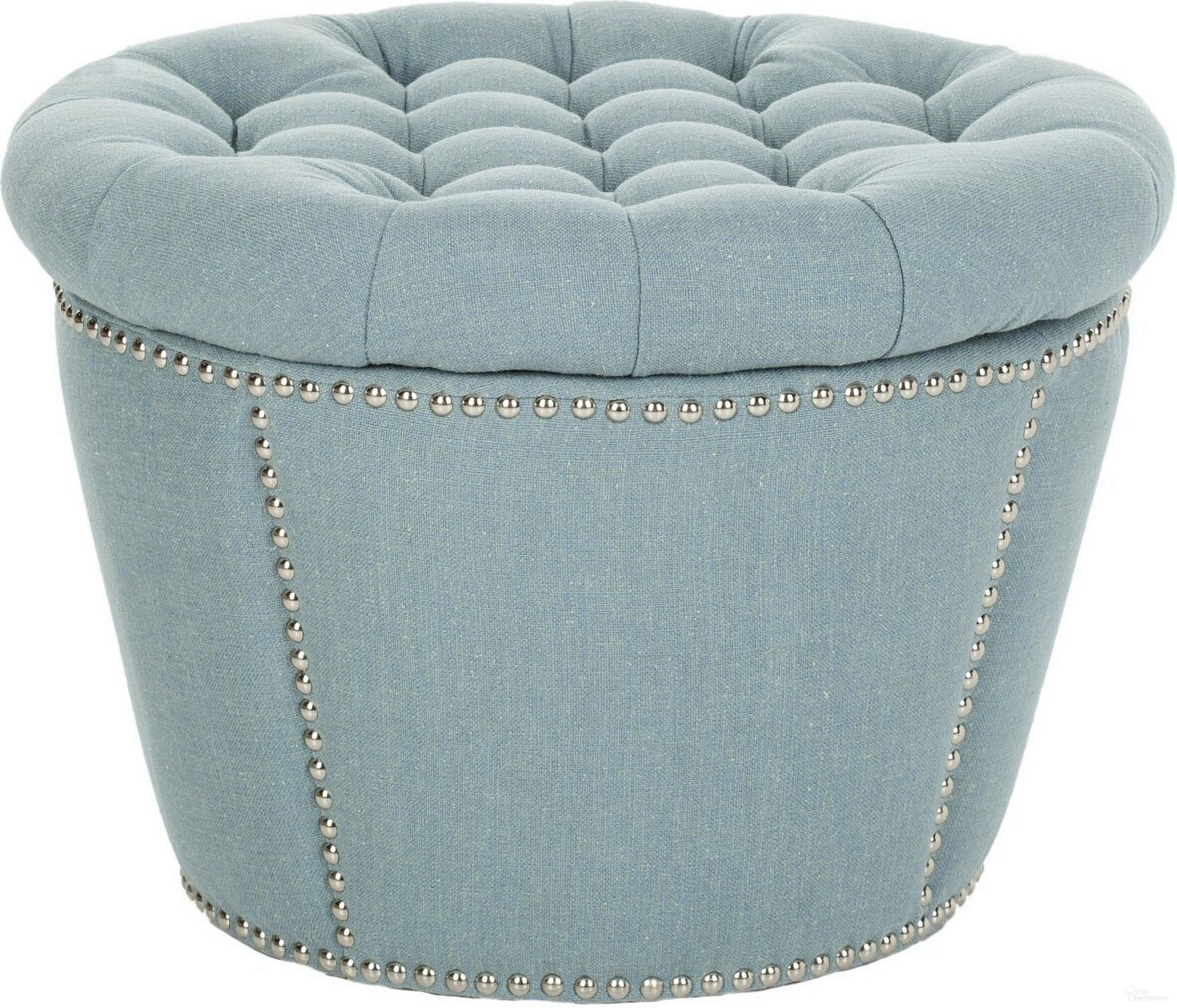 The appearance of Vanessa Sky Blue Ottoman designed by Safavieh in the modern / contemporary interior design. This sky blue piece of furniture was selected by 1StopBedrooms from Vanessa Collection to add a touch of cosiness and style into your home. Sku: MCR4637C. Material: Stainless Steel.