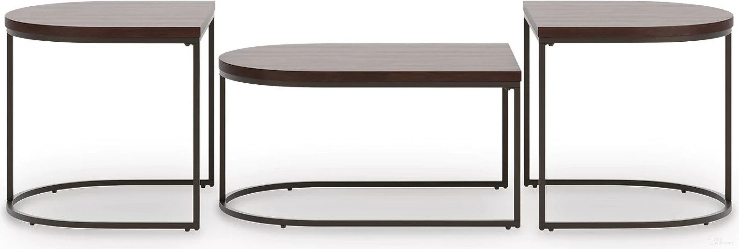Vanmore Table Set of 3 In Dark Brown