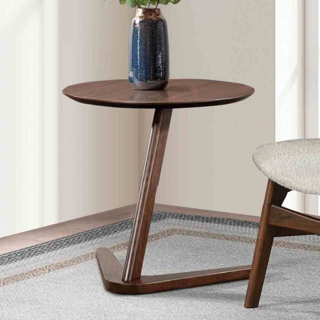 The appearance of Vardo Side Table In Walnut designed by Furniture of America in the modern / contemporary interior design. This walnut piece of furniture  was selected by 1StopBedrooms from Vardo Collection to add a touch of cosiness and style into your home. Sku: FM-AC203WN. Material: Solid Wood.