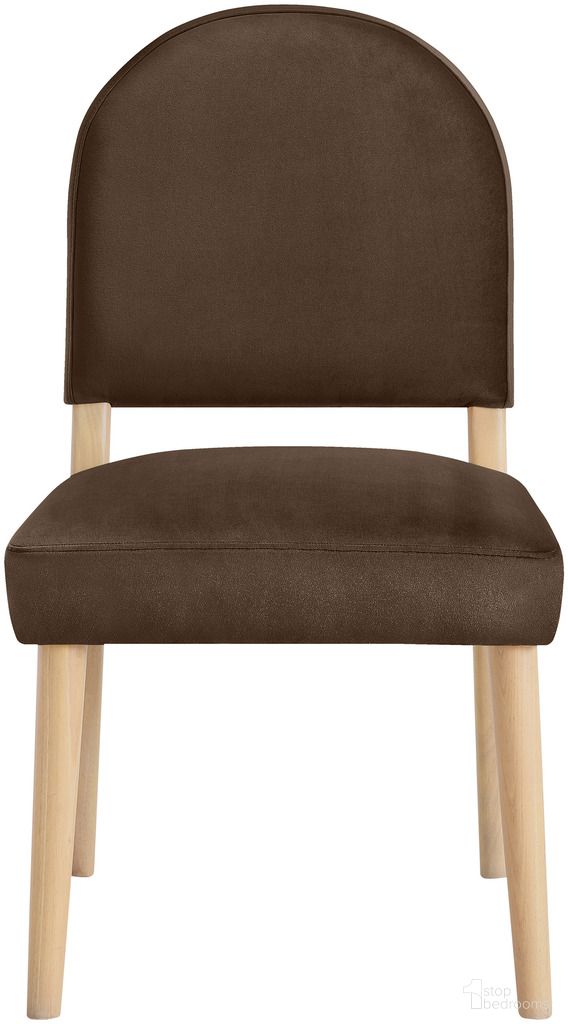 The appearance of Varinelle Velvet Upholstered Dining Chair Set of 2 In Brown and Natural designed by Meridian in the modern / contemporary interior design. This brown and natural piece of furniture was selected by 1StopBedrooms from Varinelle Collection to add a touch of cosiness and style into your home. Sku: 88032Brown-C. Material: Velvet. Chair Type: Side Chair.