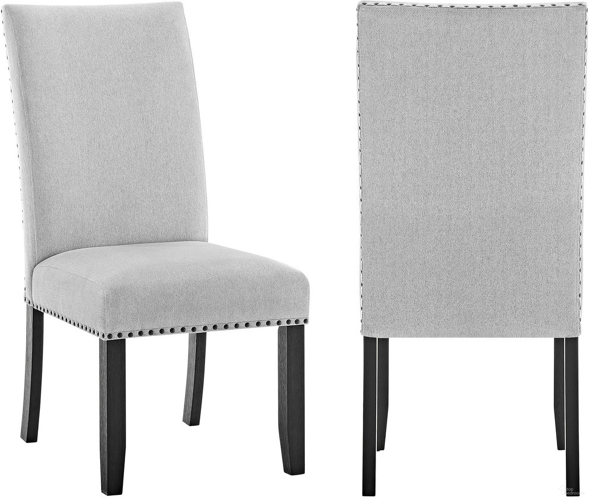 The appearance of Varley Side Chair Set of 2 In Charcoal and Gray designed by Crown Mark in the transitional interior design. This gray/charcoal piece of furniture  was selected by 1StopBedrooms from Varley Collection to add a touch of cosiness and style into your home. Sku: 1320DV-S. Material: Wood. Chair Type: Side Chair.