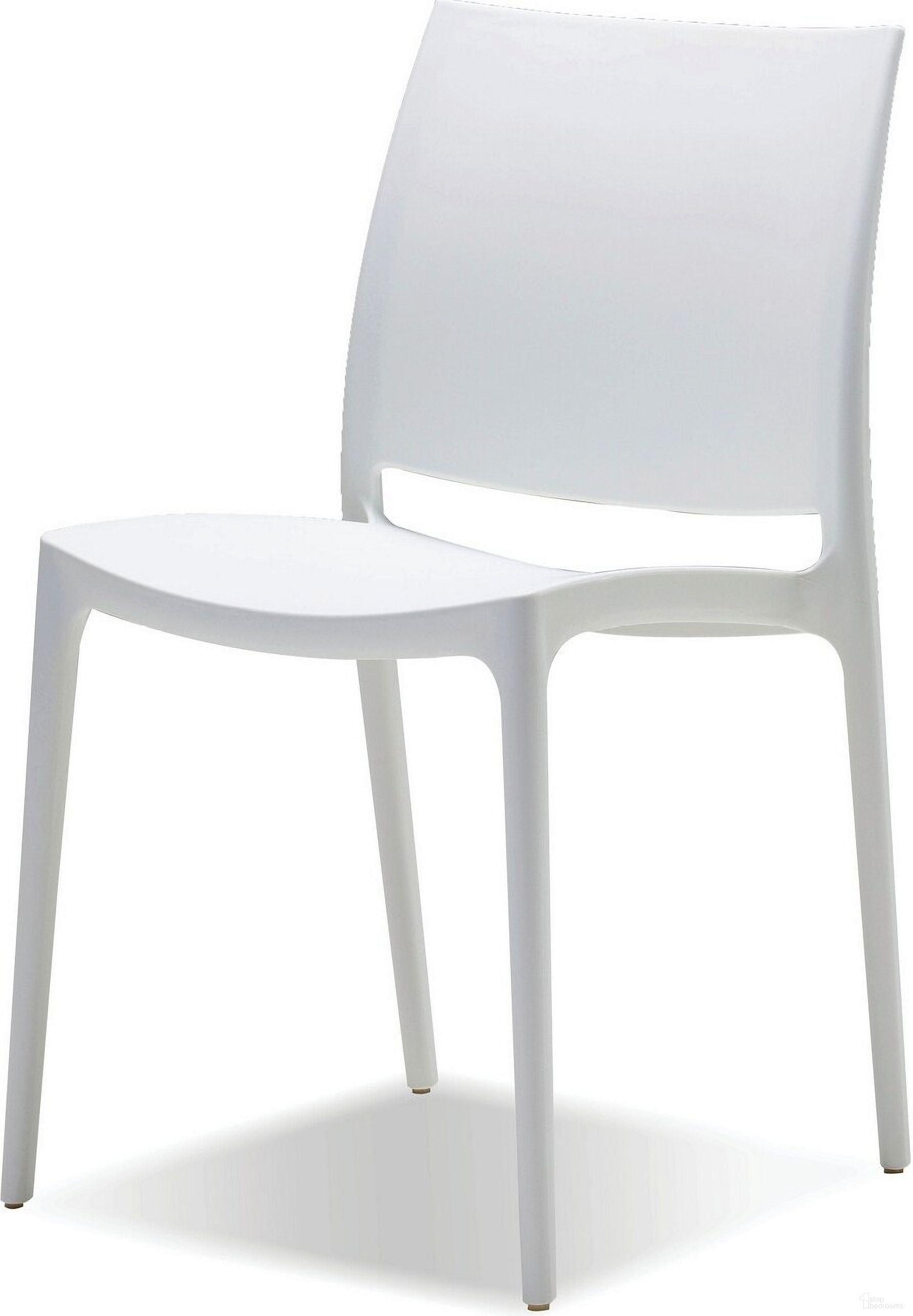 The appearance of Vata White Dining Chair - Set of 4 designed by Mobital in the modern / contemporary interior design. This white piece of furniture  was selected by 1StopBedrooms from Vata Collection to add a touch of cosiness and style into your home. Sku: DCH-VATA-WHIT-. Material: Polypropylene. Chair Type: Side Chair.