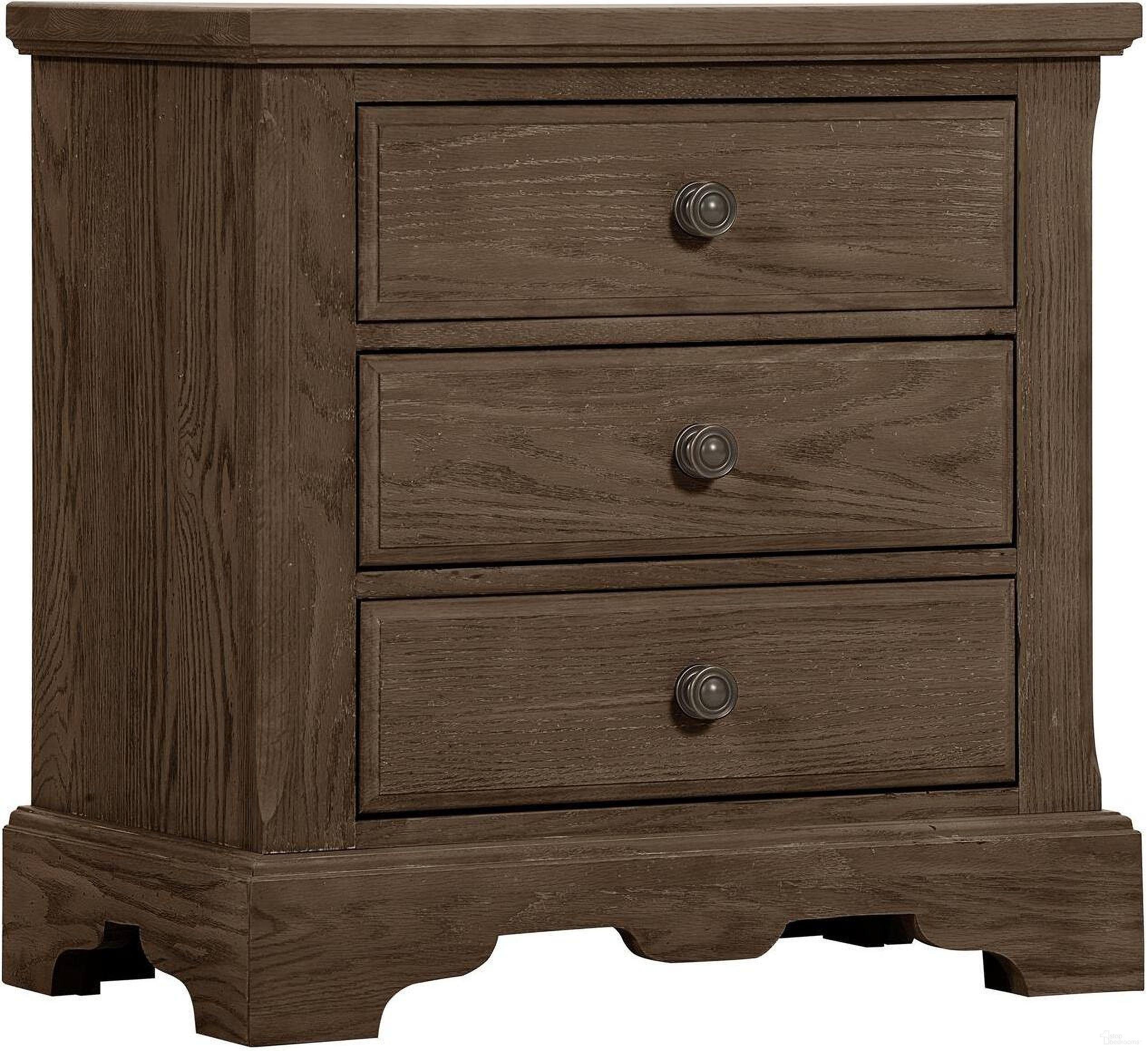 The appearance of Heritage 3 Drawer Nightstand In Greystone designed by Artisan & Post in the modern / contemporary interior design. This oak piece of furniture was selected by 1StopBedrooms from Heritage Collection to add a touch of cosiness and style into your home. Sku: 112-227. Material: Wood.