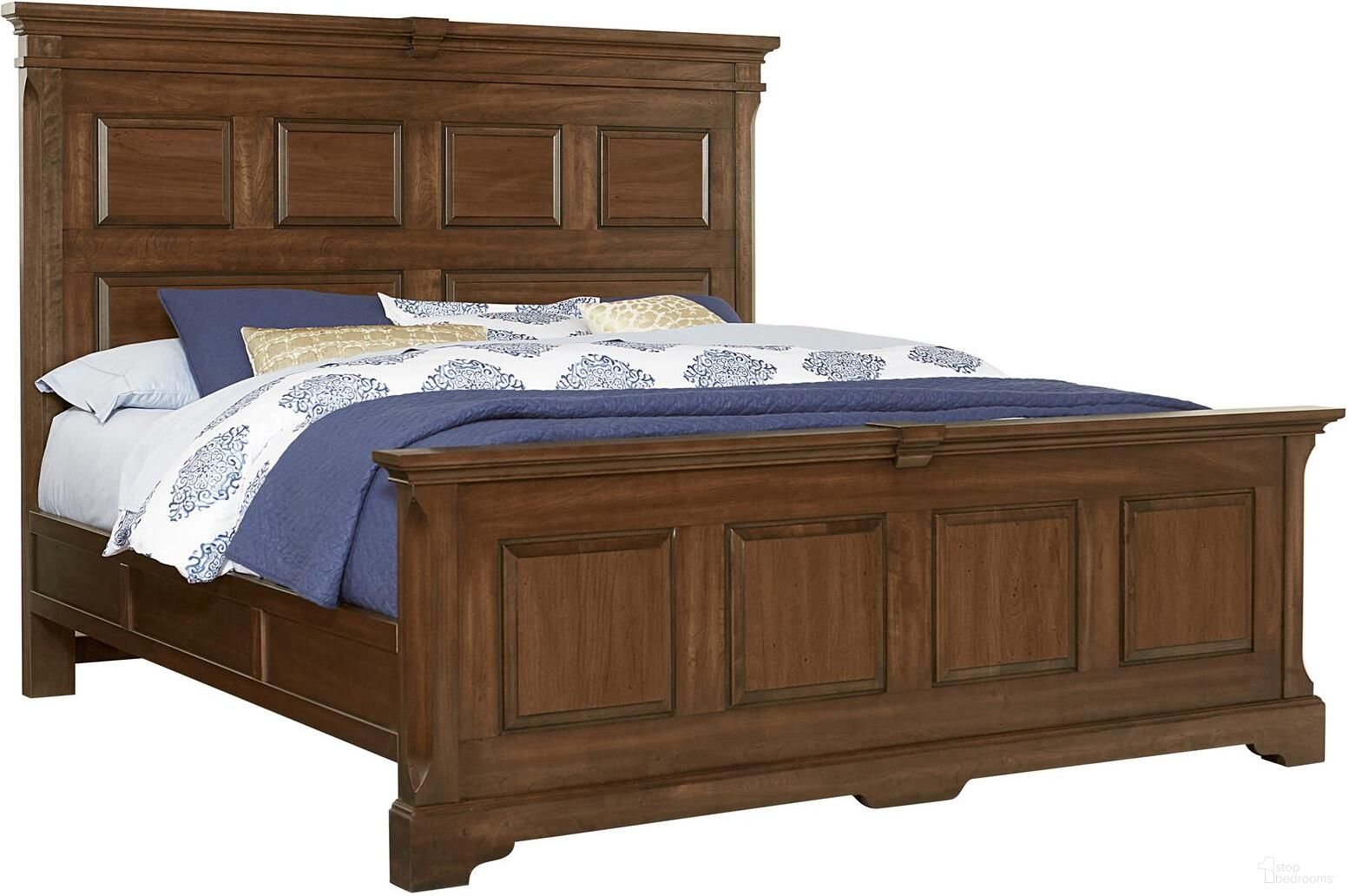 Heritage King Mansion With Decorative Rails Bed In Amish Cherry
