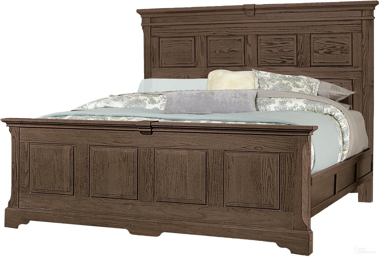 Heritage Queen Mansion With Decorative Rails Bed In Greystone