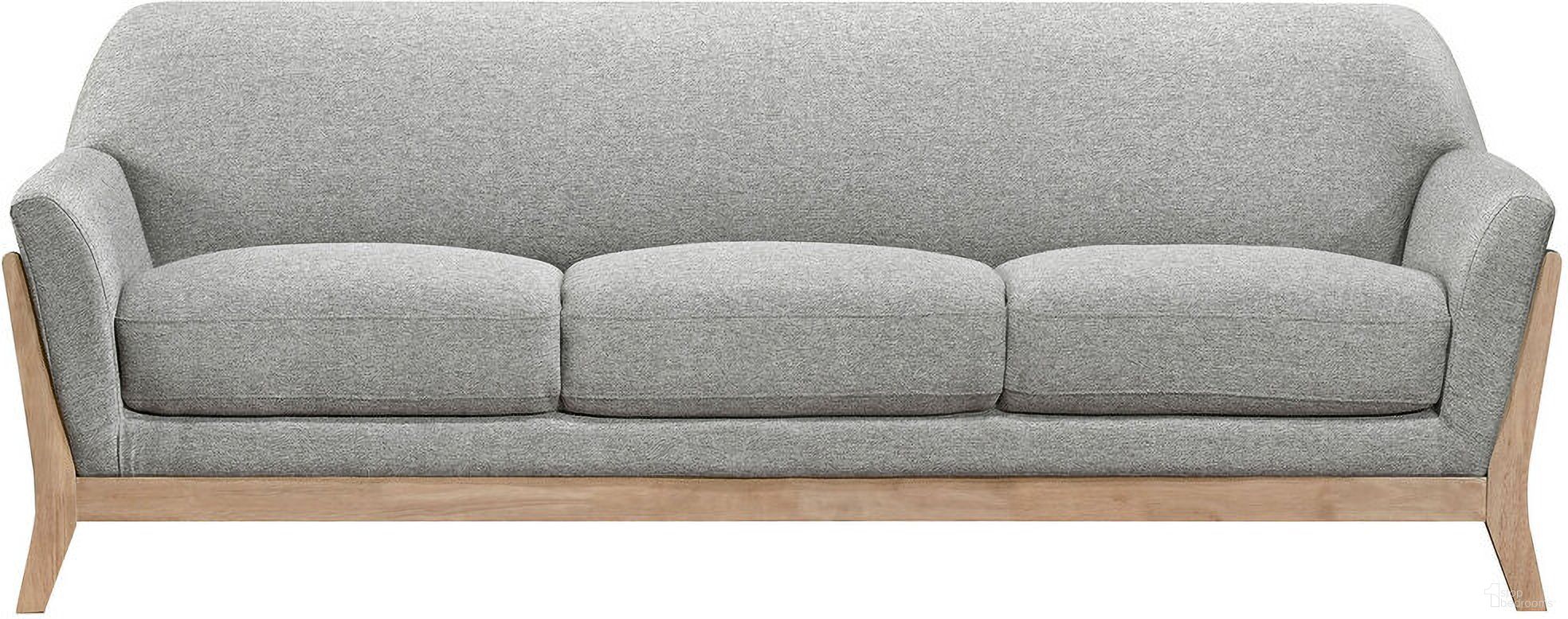The appearance of Vaughn Fabric Upholstered Flared Arm Sofa In Grey designed by Coaster in the transitional interior design. This grey piece of furniture was selected by 1StopBedrooms from Vaughn Collection to add a touch of cosiness and style into your home. Sku: 511071B1;511071B2. Material: Fabric.