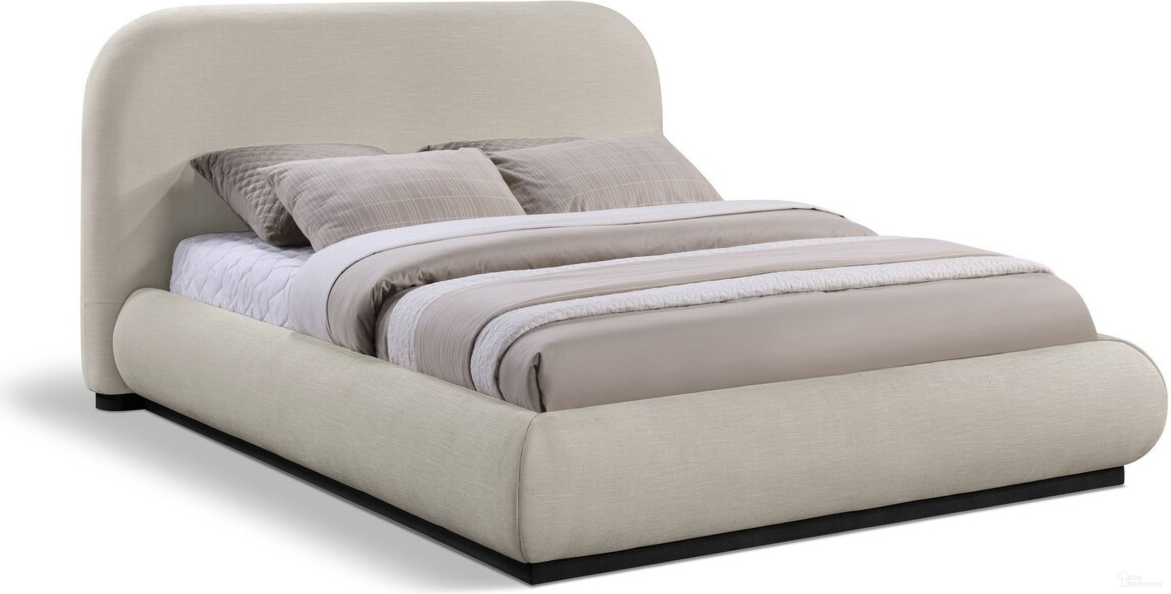 The appearance of Vaughn King Bed In Beige designed by Meridian in the modern / contemporary interior design. This beige piece of furniture  was selected by 1StopBedrooms from Vaughn Collection to add a touch of cosiness and style into your home. Sku: B1214Beige-K Box 1/2 (Headboard);B1214Beige-K Box 2/2 (Footboard / Rails / Slats / Support Legs / Center Support Bar). Bed Type: Platform Bed. Bed Size: King. Material: Rubberwood.