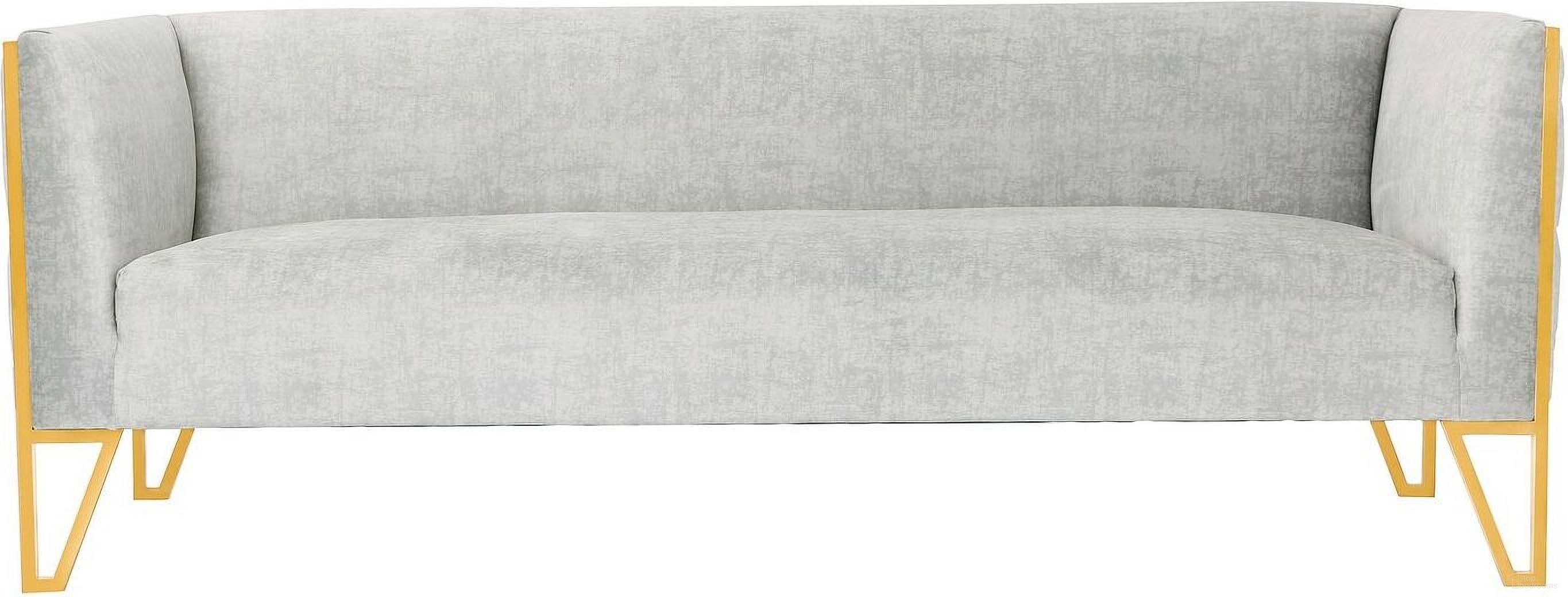 The appearance of Vector Sofa in Grey and Gold designed by Manhattan Comfort in the transitional interior design. This grey and gold piece of furniture was selected by 1StopBedrooms from Vector Collection to add a touch of cosiness and style into your home. Sku: SF008-GY. Material: Wood.
