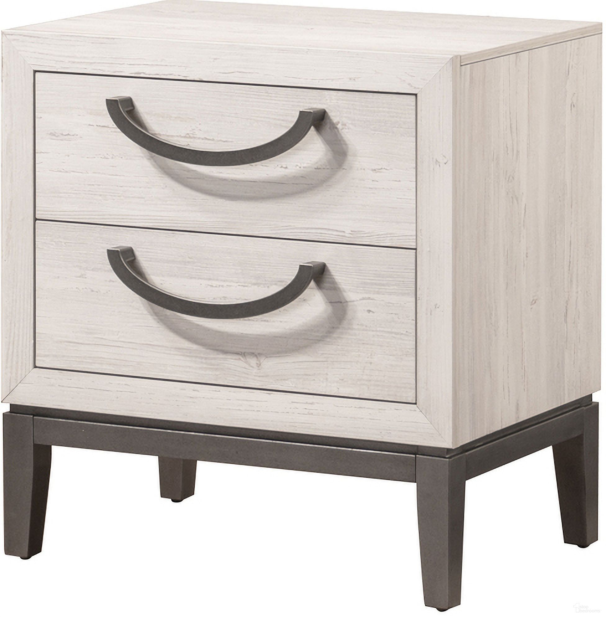 The appearance of Veda Night Stand In White designed by Crown Mark in the modern / contemporary interior design. This white piece of furniture was selected by 1StopBedrooms from Veda Collection to add a touch of cosiness and style into your home. Sku: B3300-2. Material: Wood.