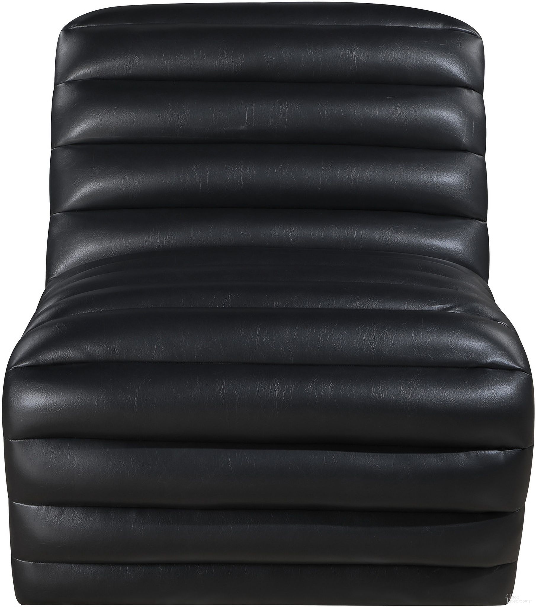 The appearance of Vega Vegan Leather Accent Chair In Black designed by Meridian in the modern / contemporary interior design. This black piece of furniture was selected by 1StopBedrooms from Vega Collection to add a touch of cosiness and style into your home. Sku: 33045Black-C. Material: Vegan Leather.
