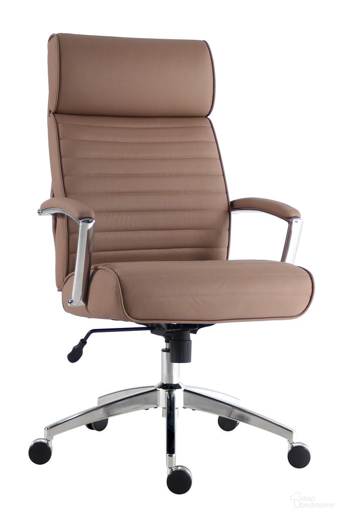 Vegan Leather Tall Desk Chair In Softy Latte