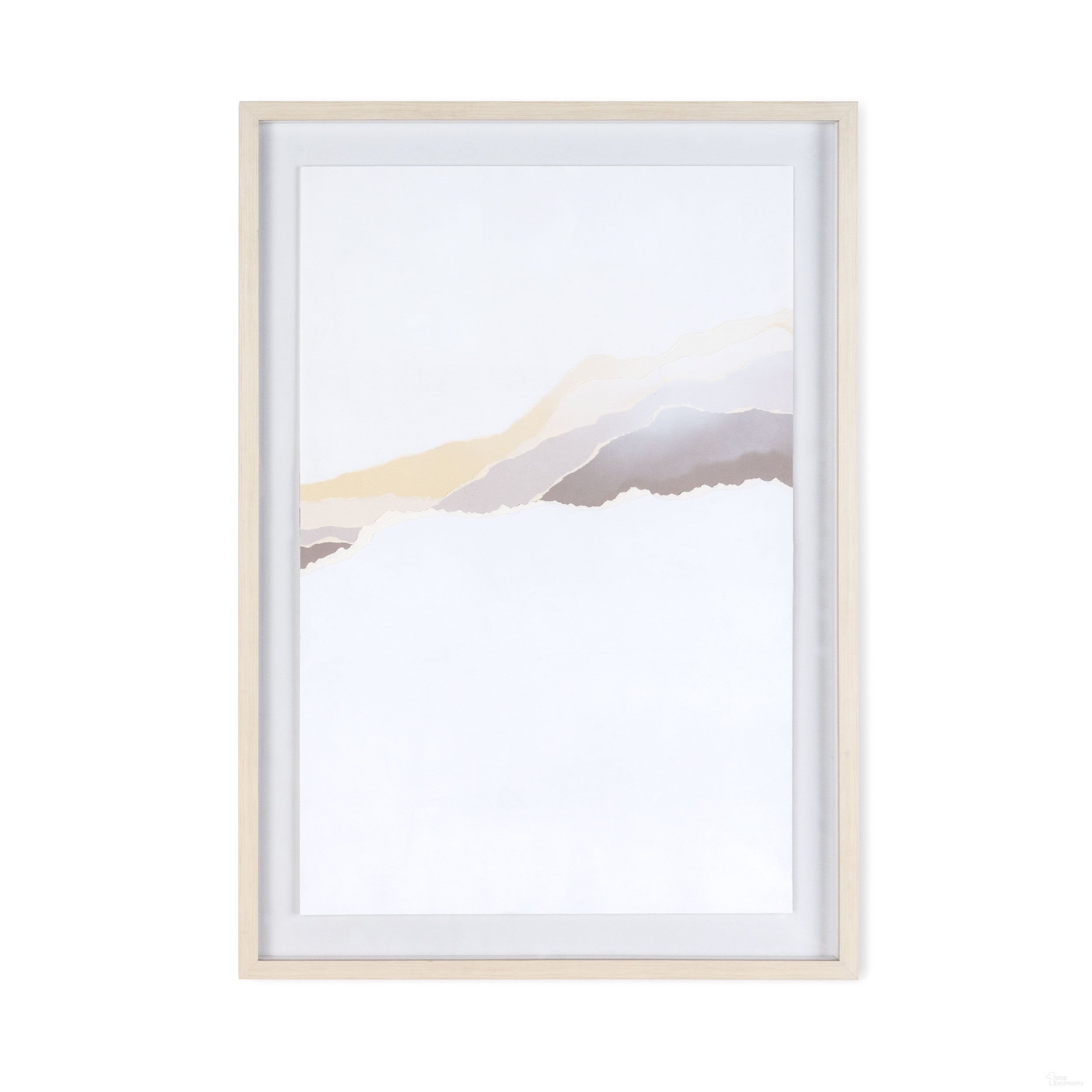 Veiled Vista II Shadow Box In White/Yellow/Mauve