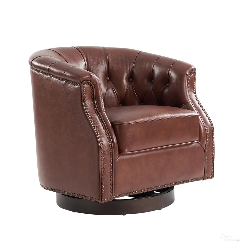 The appearance of Veitin Chesterfield Rocker And Swivel Genuine Leather Chair In Brown designed by Karat Home in the modern / contemporary interior design. This brown piece of furniture was selected by 1StopBedrooms from Veitin Collection to add a touch of cosiness and style into your home. Sku: RCJL0943-BRN. Material: Genuine Leather.
