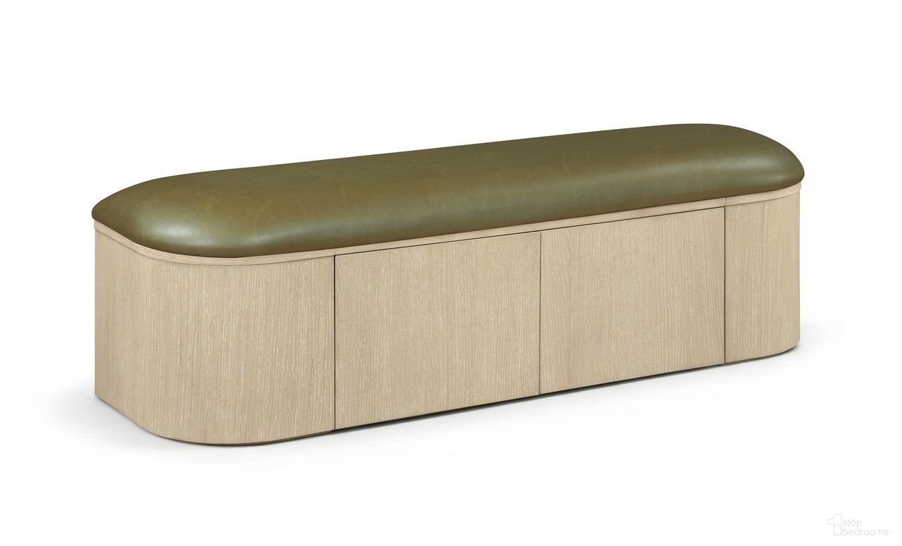 The appearance of Velden Vegan Leather Upholstered Storage Bench In Olive designed by Meridian in the modern / contemporary interior design. This olive piece of furniture was selected by 1StopBedrooms from Velden Collection to add a touch of cosiness and style into your home. Sku: 22070Olive. Material: Polyurethane.