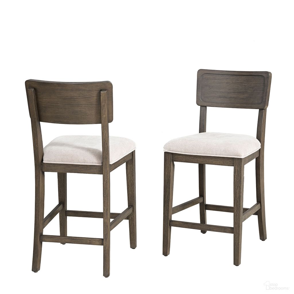 The appearance of Vellara Counter Height Chair Set of 2 In Dark Walnut designed by Furniture of America in the transitional interior design. This dark walnut piece of furniture  was selected by 1StopBedrooms from Vellara Collection to add a touch of cosiness and style into your home. Sku: FM34021DW-PC-2PK. Material: Stone.