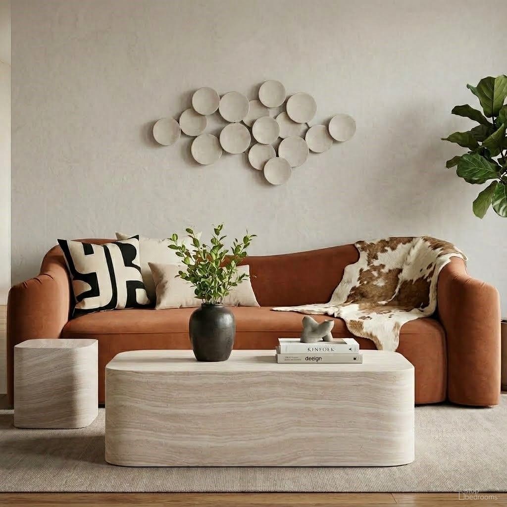 Vellon Occasional Table Set In Travertine