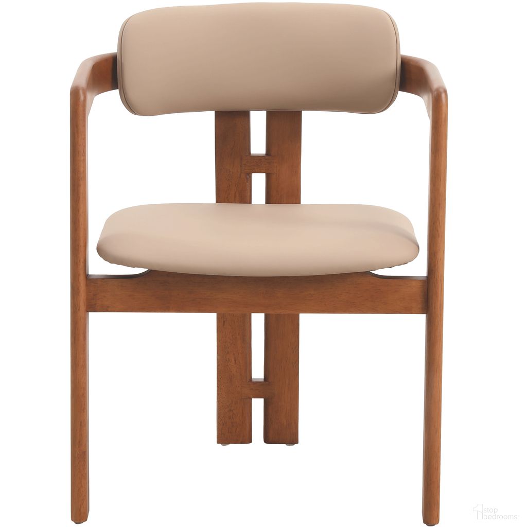 The appearance of Velo Modern Dining Chair In Dark Natural and Taupe designed by LeisureMod in the modern / contemporary interior design. This dark natural/taupe piece of furniture was selected by 1StopBedrooms from Velo Collection to add a touch of cosiness and style into your home. Sku: VCA-51DTP. Material: Leather. Chair Type: Arm Chair.