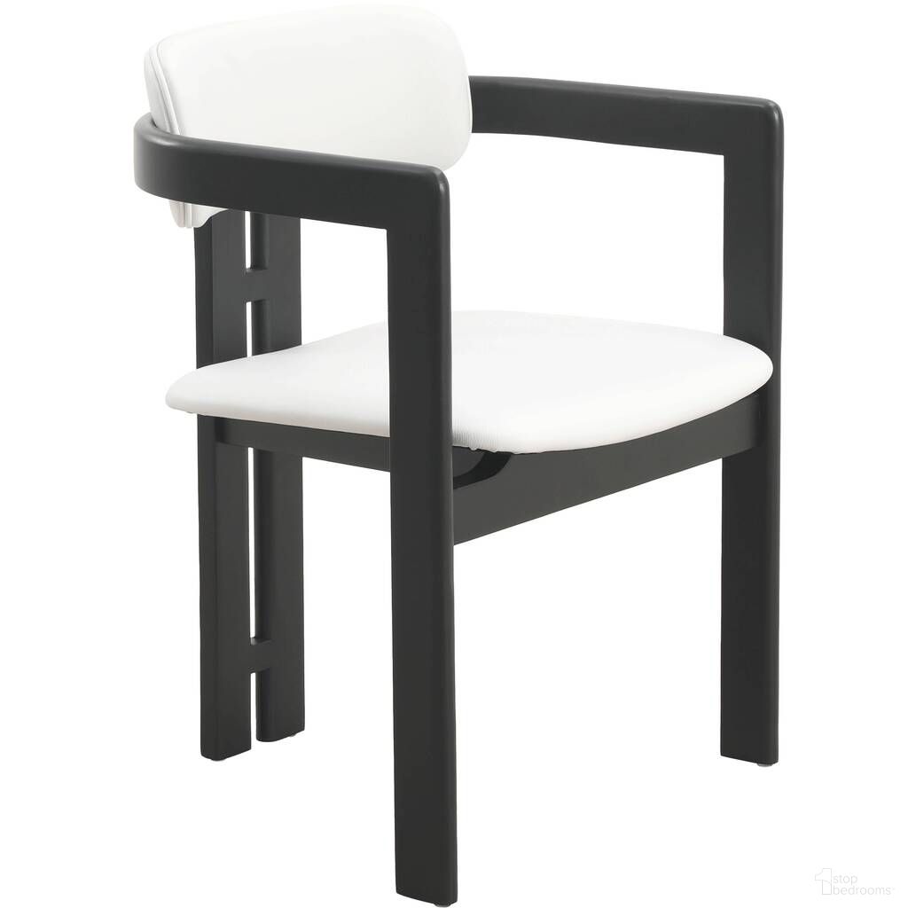 The appearance of Velo Series Modern Dining Chair Set of 4 In Black Wood with Off White Seat designed by LeisureMod in the modern / contemporary interior design. This off white and black piece of furniture was selected by 1StopBedrooms from Velo Collection to add a touch of cosiness and style into your home. Sku: VCBL-51OW4. Material: Leather. Chair Type: Arm Chair.