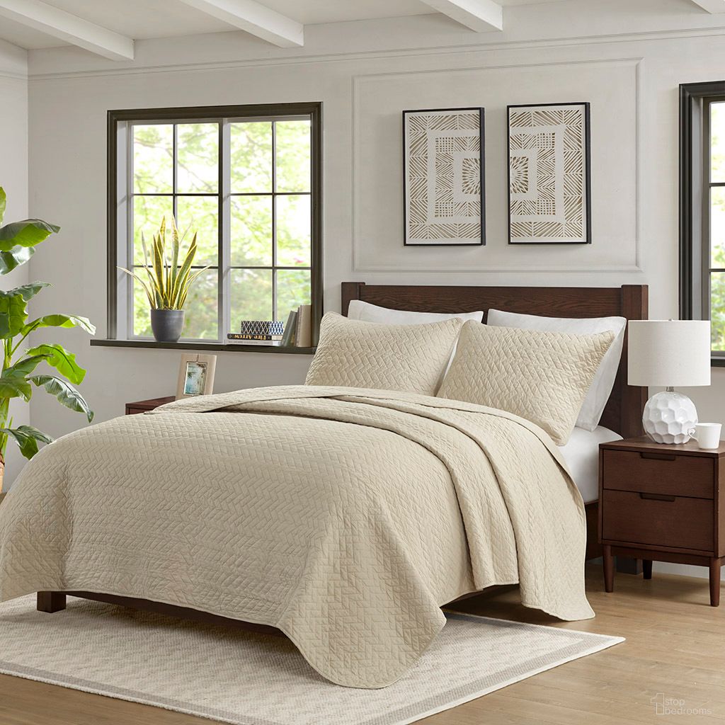 Velvet Touch 3 Piece Luxurious Oversized Queen Quilt Set In Linen