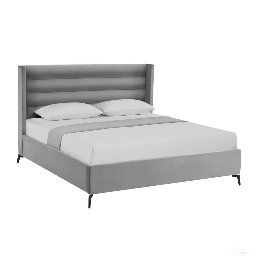 The appearance of Velvet Upholstered King Bed Frame In Light Gray designed by Homeroots in the modern / contemporary interior design. This light gray piece of furniture was selected by 1StopBedrooms from to add a touch of cosiness and style into your home. Sku: 544809. Bed Size: King. Material: Velvet. Bed Type: Upholstered Bed.