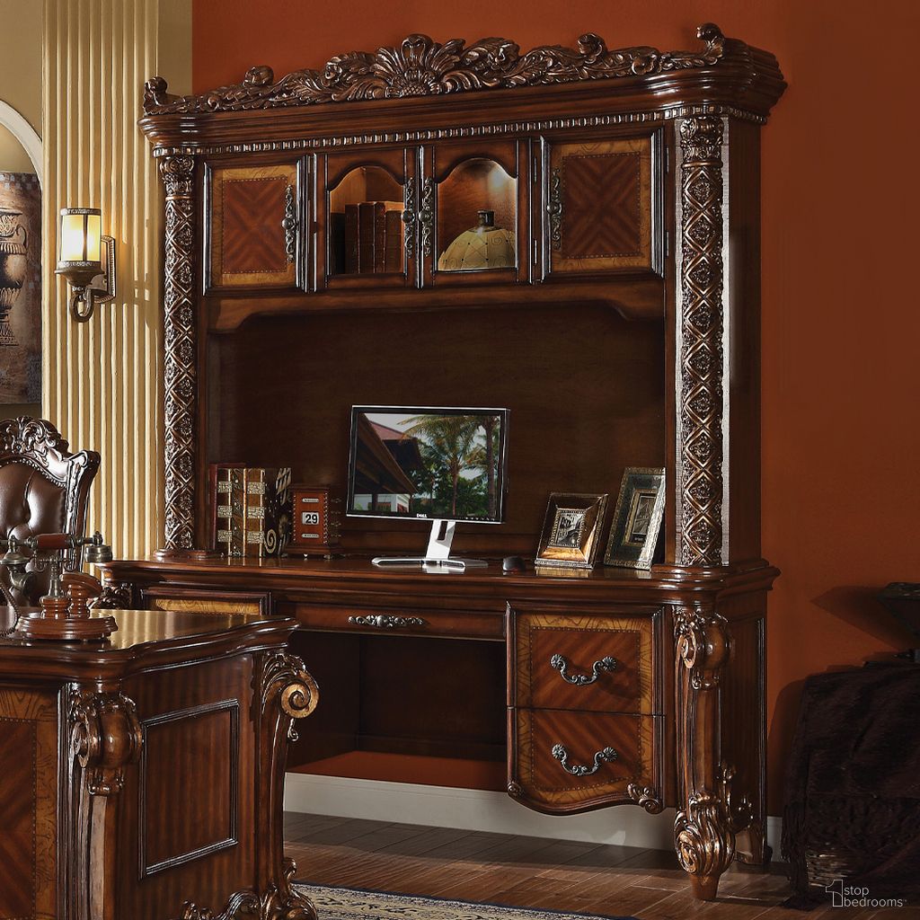 Vendome Cherry Computer Desk with Hutch