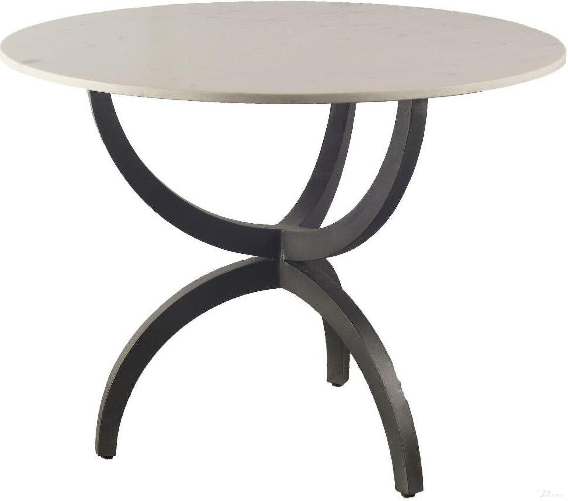 The appearance of Veneto 40 Inch Round White Marble Top With Black Metal Base Dining Table designed by Mercana in the modern / contemporary interior design. This white and black piece of furniture  was selected by 1StopBedrooms from Veneto Collection to add a touch of cosiness and style into your home. Sku: 67503-AB. Table Base Style: Pedestal. Table Top Shape: Round. Material: Metal. Size: 40".