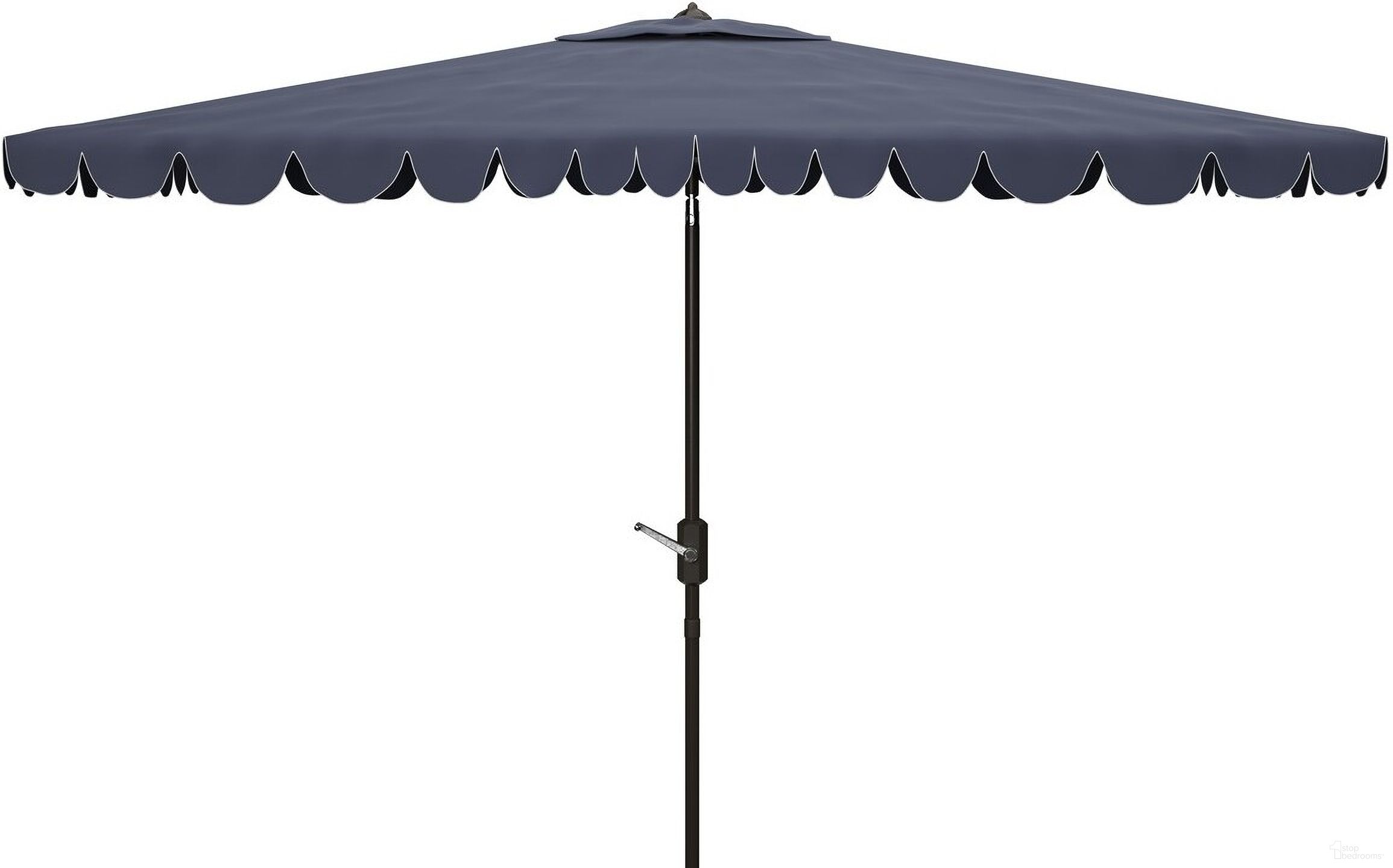 Venice 6.5 X 10 Ft Rect Crank Umbrella In White Navy