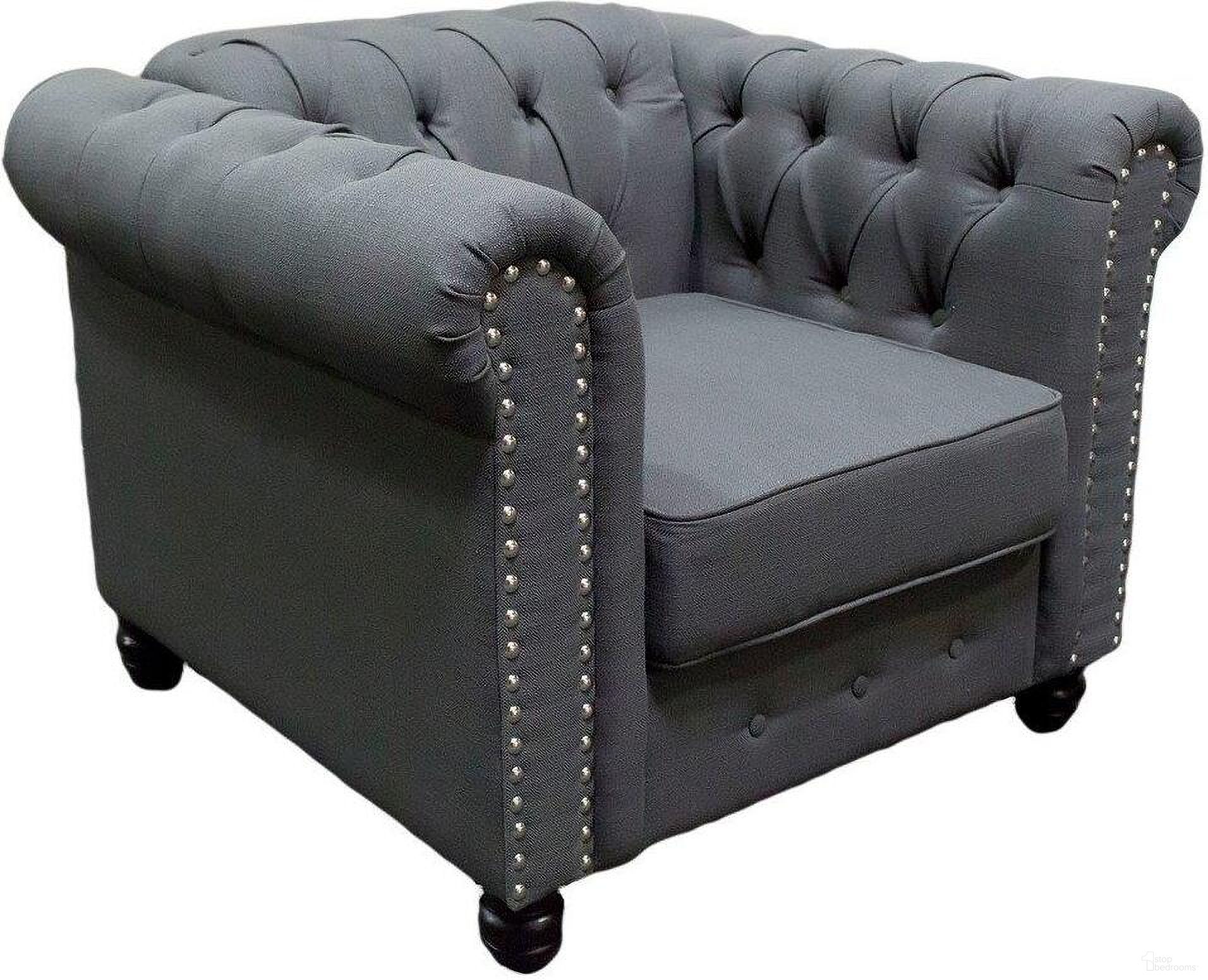 The appearance of Venice Fabric Upholstered Living Arm Chair In Charcoal designed by Best Master Furniture in the transitional interior design. This charcoal piece of furniture  was selected by 1StopBedrooms from Venice Collection to add a touch of cosiness and style into your home. Sku: YS001CC. Material: Fabric.