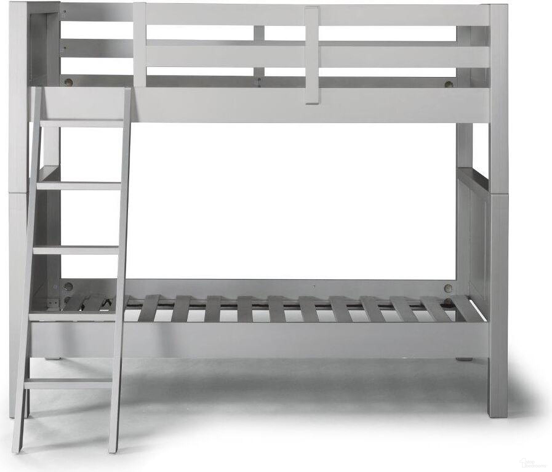 The appearance of Venice Gray Twin Over Twin Bunk Bed designed by Homestyles in the transitional interior design. This gray piece of furniture was selected by 1StopBedrooms from Venice Collection to add a touch of cosiness and style into your home. Sku: 5533-541;5533-542;5533-543. Bed Type: Bunk Bed. Material: Wood. Bed Size: Twin Over Twin.