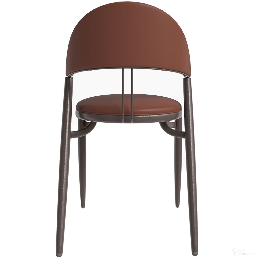 The appearance of Venice Modern Dining Chair Set of 2 In Dark Brown designed by LeisureMod in the modern / contemporary interior design. This dark brown piece of furniture  was selected by 1StopBedrooms from Venice Collection to add a touch of cosiness and style into your home. Sku: VC49DBR2. Material: Leather. Chair Type: Side Chair.
